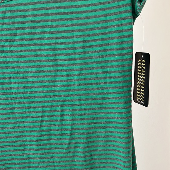 Dress size XL STRIPED/ Green color  Ribbed Curved Hem Midi Dress new wit… - Picture 5 of 9